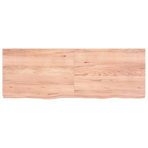 Estante pared madera roble tratada marrón claro 140x50x(2-6) cm