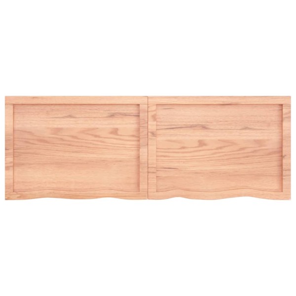 Estante pared madera roble tratada marrón claro 140x50x(2-6) cm