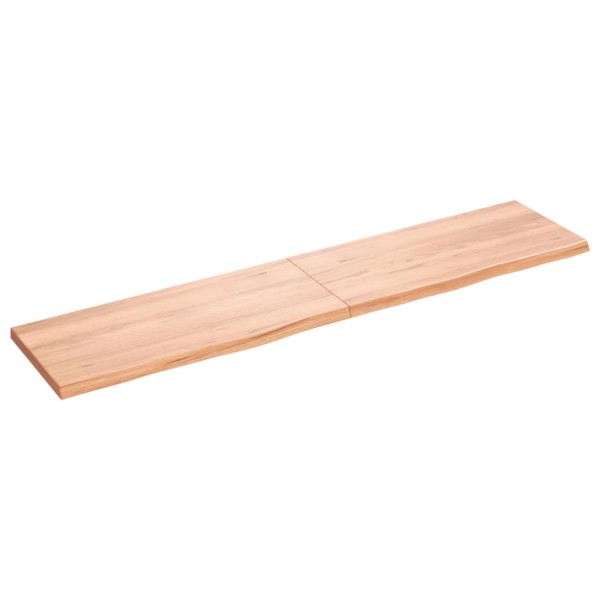 Estante pared madera roble tratada marrón claro 180x40x(2-4) cm