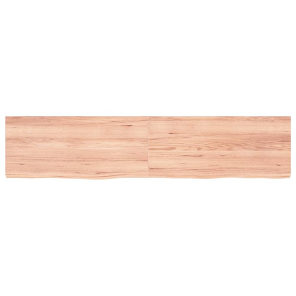 Estante pared madera roble tratada marrón claro 180x40x(2-4) cm