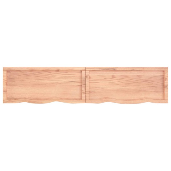 Estante pared madera roble tratada marrón claro 180x40x(2-4) cm