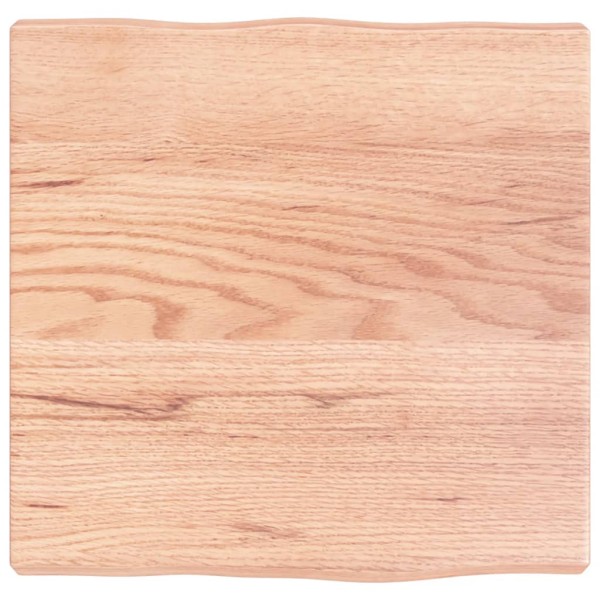 Tablero mesa madera tratada borde natural marrón 40x40x(2-4) cm