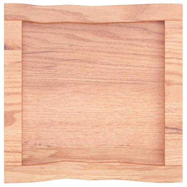 Tablero mesa madera tratada borde natural marrón 40x40x(2-4) cm