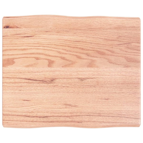 Tablero mesa madera tratada borde natural marrón 60x50x(2-4) cm