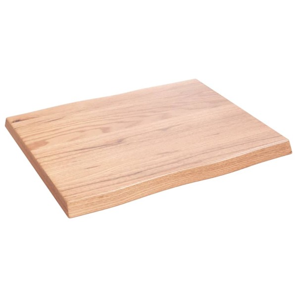 Tablero mesa madera tratada borde natural marrón 60x50x(2-4) cm