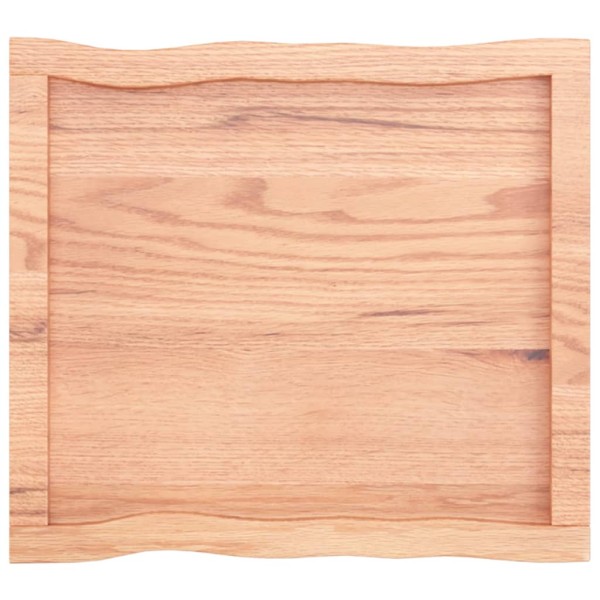 Tablero mesa madera tratada borde natural marrón 60x50x(2-4) cm