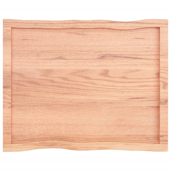 Tablero mesa madera tratada borde natural marrón 80x60x(2-6) cm