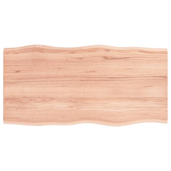 Tablero mesa madera tratada roble borde natural 100x50x2 cm