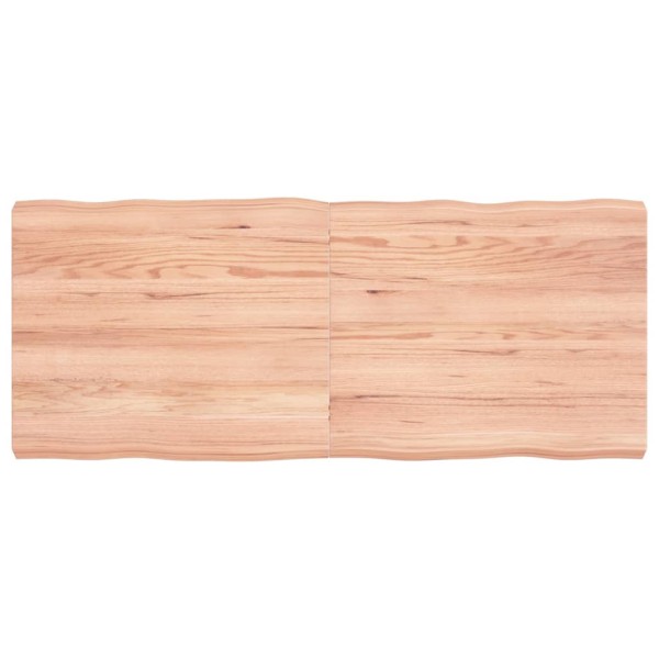 Tablero mesa madera tratada borde natural marrón 120x50x(2-6)cm