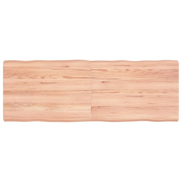 Tablero mesa madera tratada borde natural marrón 140x50x(2-6)cm