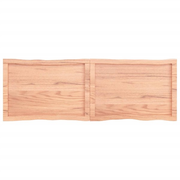 Tablero mesa madera tratada borde natural marrón 140x50x(2-6)cm