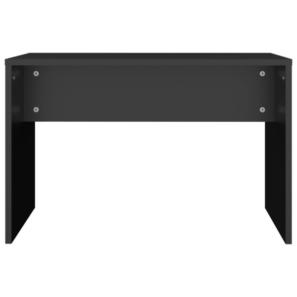 Taburete de vestidor madera contrachapada negro 70x35x45 cm