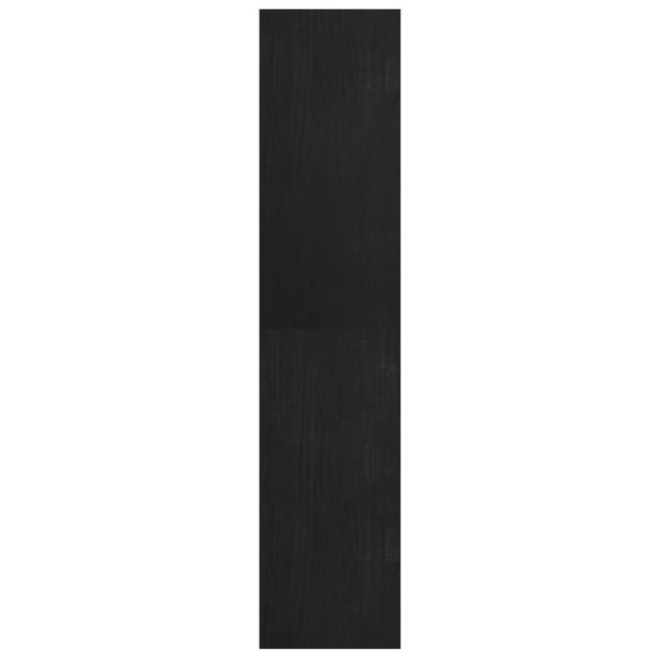 Estantería/divisor de espacios pino macizo negro 40x30x135,5 cm