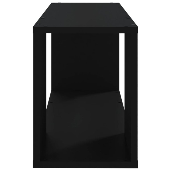 Mueble para TV madera contrachapada negro 80x24x32 cm