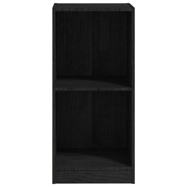 Armario auxiliar madera maciza de mango negro 35,5x33,5x76 cm