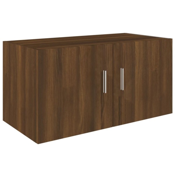 Armario de pared madera contrachapada roble marrón 80x39x40 cm