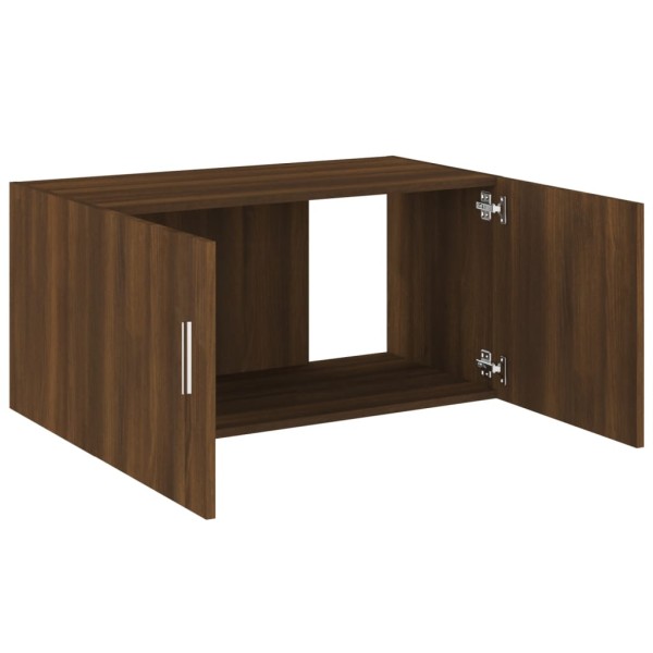 Armario de pared madera contrachapada roble marrón 80x39x40 cm