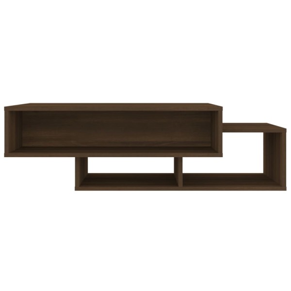 Mesa de centro madera contrachapada roble marrón 105x55x32 cm