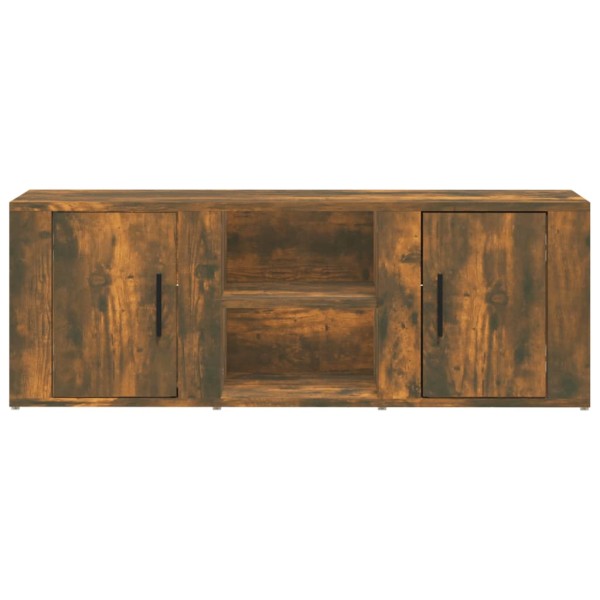 Mueble de TV madera contrachapada roble ahumado 100x31,5x35 cm