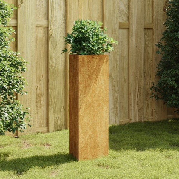 Jardinera de acero corten 30x26x75 cm