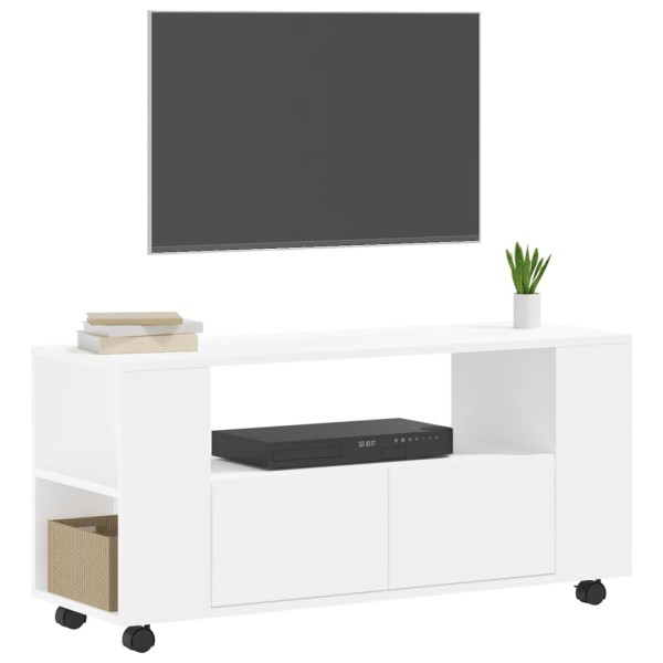 Mueble para TV madera de ingeniería blanco 102x34,5x43 cm