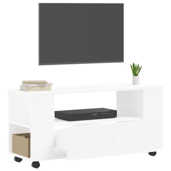 Mueble para TV madera de ingeniería blanco 102x34,5x43 cm