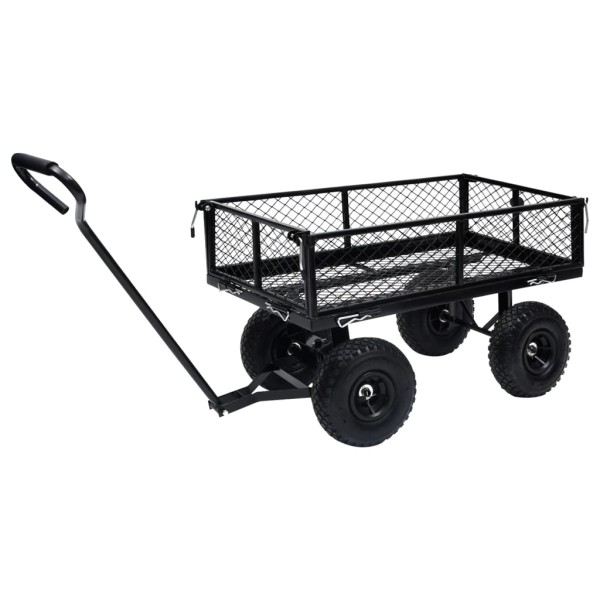 Carrito de mano de jardín negro 250 kg