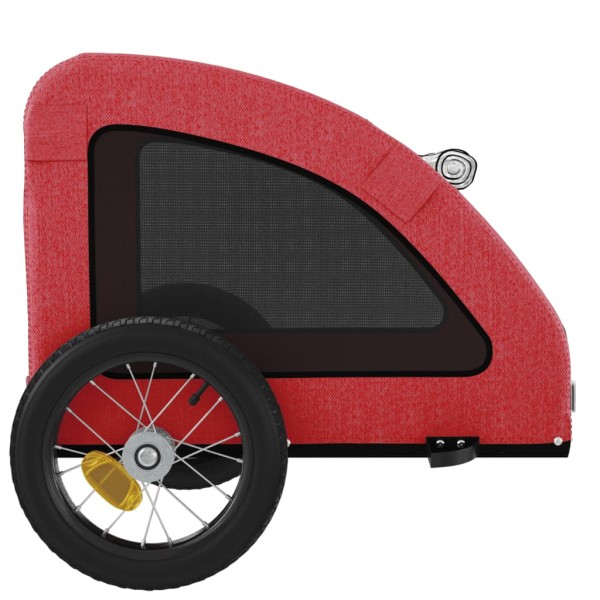 Remolque de bicicleta mascotas hierro tela Oxford rojo