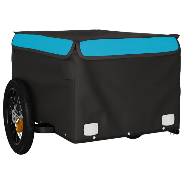 Remolque para bicicleta hierro negro y azul 30 kg