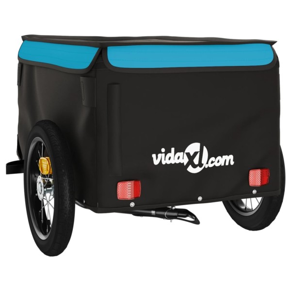 Remolque para bicicleta hierro negro y azul 30 kg