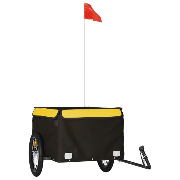 Remolque para bicicleta hierro negro y amarillo 45 kg