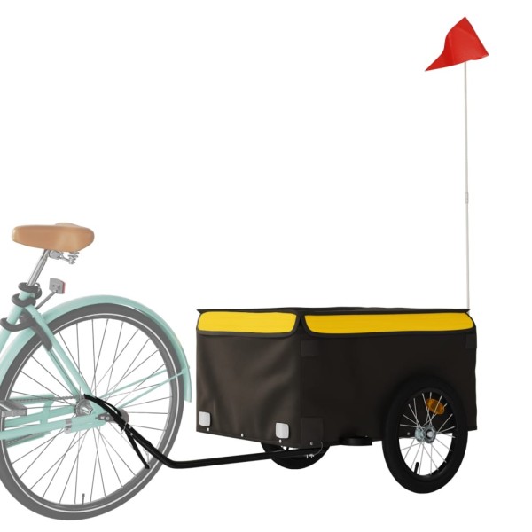 Remolque para bicicleta hierro negro y amarillo 45 kg