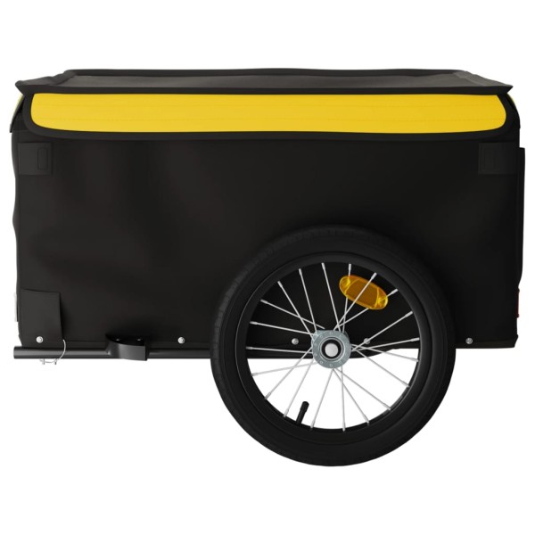 Remolque para bicicleta hierro negro y amarillo 45 kg