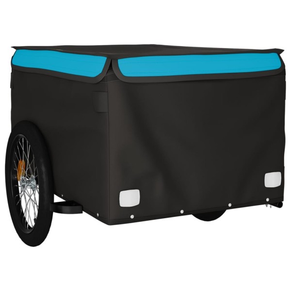 Remolque para bicicleta hierro negro y azul 45 kg