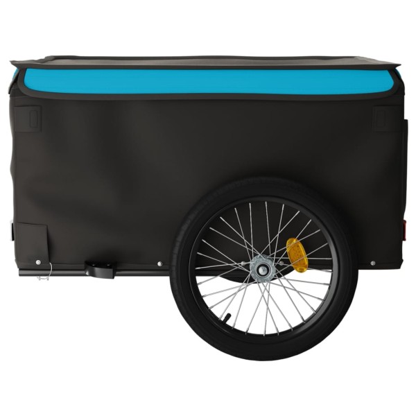 Remolque para bicicleta hierro negro y azul 45 kg