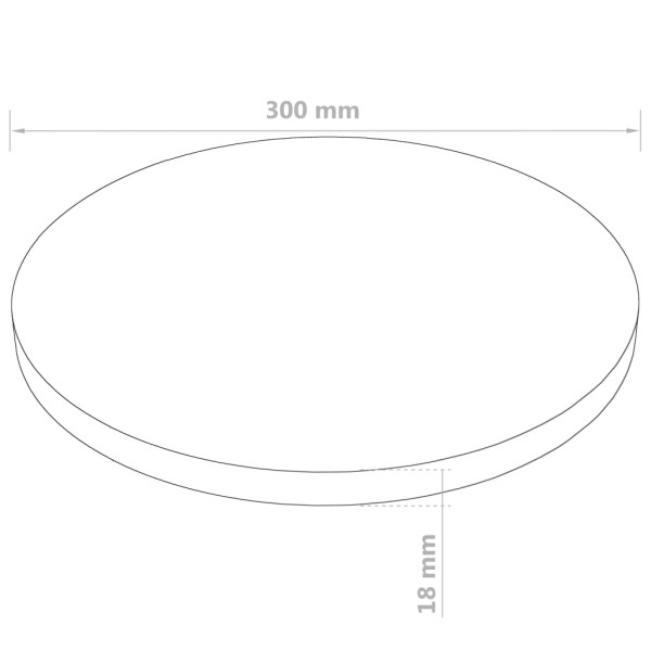 Tablero de mesa redondo MDF 300x18 mm