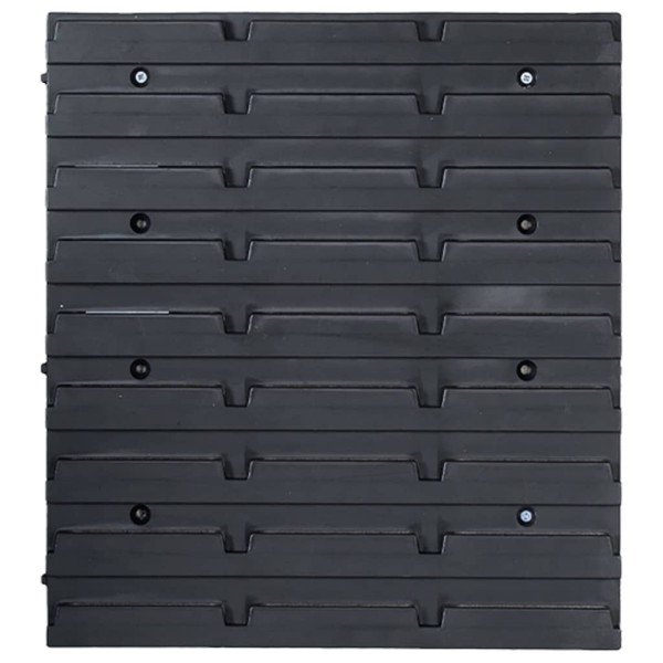 Kit de cajas de almacenaje 48 pzas paneles de pared azul negro