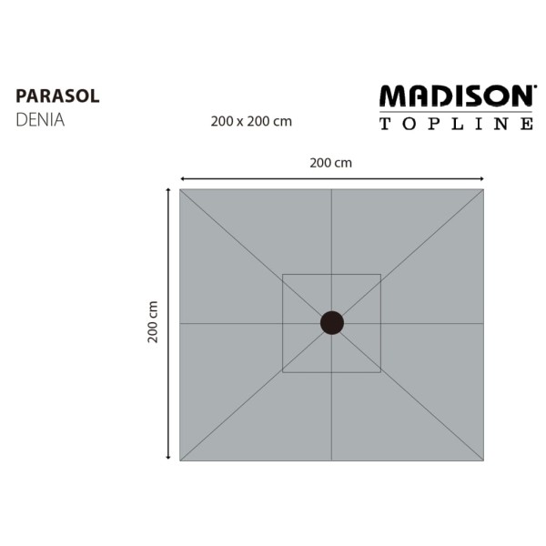 Madison Sombrilla Denia color crudo 200x200 cm