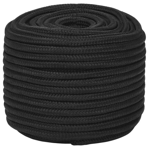 Cuerda de barco polipropileno negro intenso 12 mm 25 m