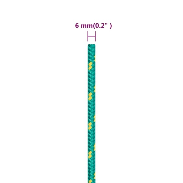 Cuerda de barco polipropileno verde 6 mm 100 m