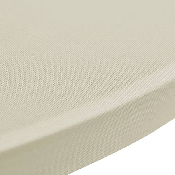 2 Manteles color crema ajustados para mesa de pie - 70 cm