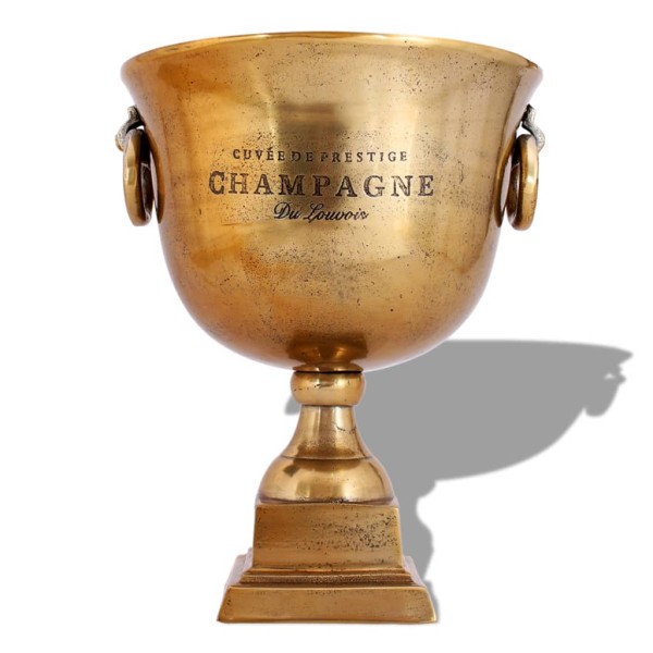 Enfriador de champán copa trofeo marrón cobre