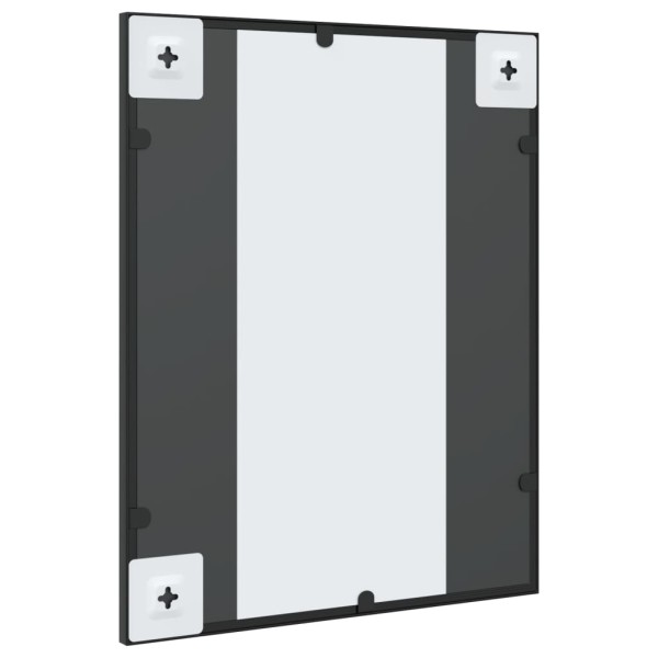 Espejo de pared rectangular de hierro negro 40x50 cm