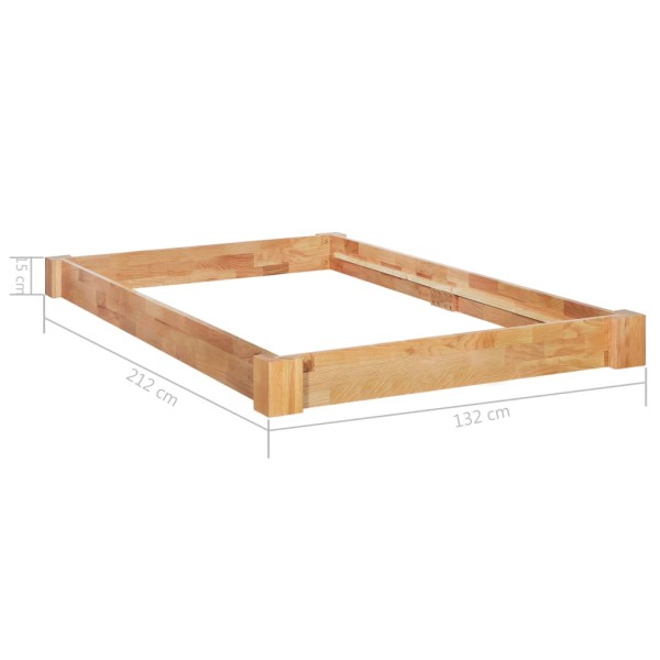 Estructura de cama madera maciza de roble 120x200 cm