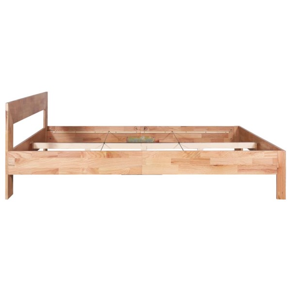 Estructura de cama de madera maciza de roble 160x200 cm