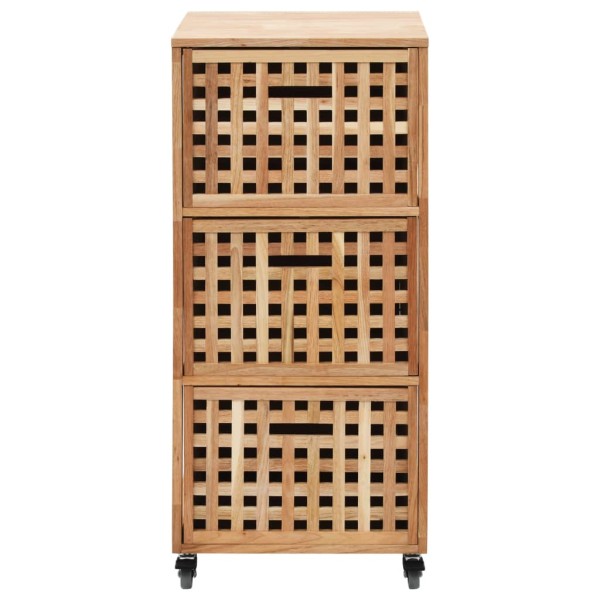 Mueble de baño madera maciza de nogal 41x41x91 cm