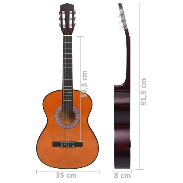 Guitarra clásica niños y principiantes madera de tilo 3/4 36"