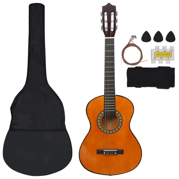 Set de guitarra clásica para niños principiantes 8 pzas 1/2 34"