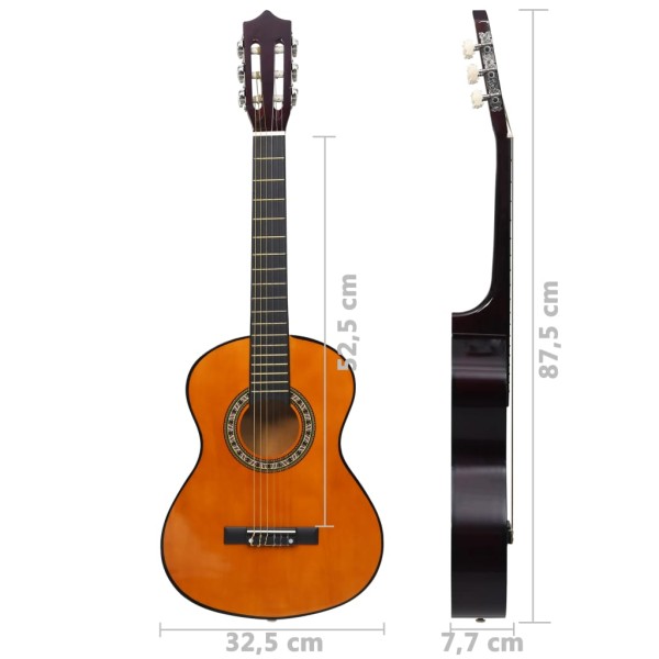 Set de guitarra clásica para niños principiantes 8 pzas 1/2 34"