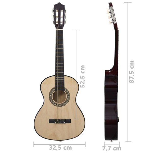 Guitarra clásica para principiantes y niños madera tilo 1/2 34"